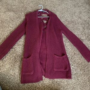 Maroon Cardigan